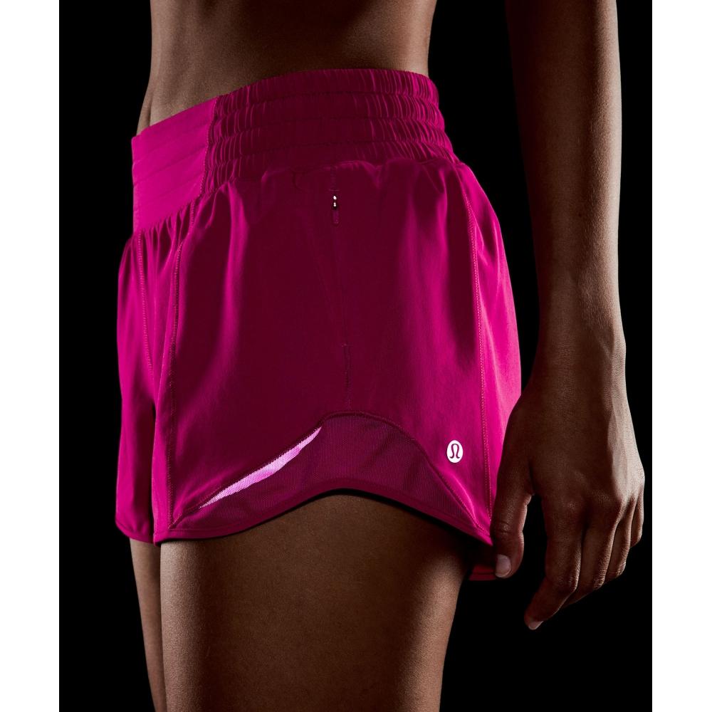 Lululemon Hotty Hot High Rise Lined Short 2.5  Ripened Raspberry