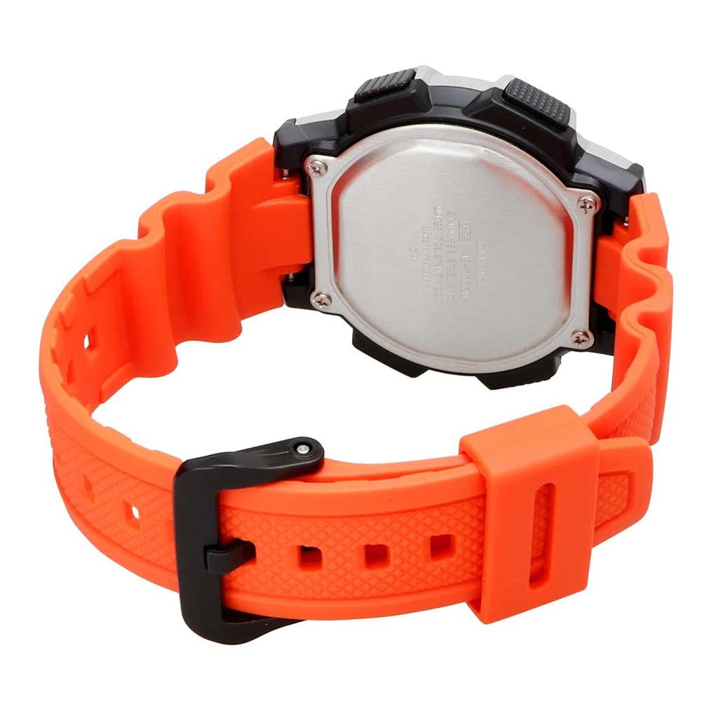 Casio World Time Digital Watch Orange X Silver Men's AE-1000W-4BV (Overseas Model) [Used]