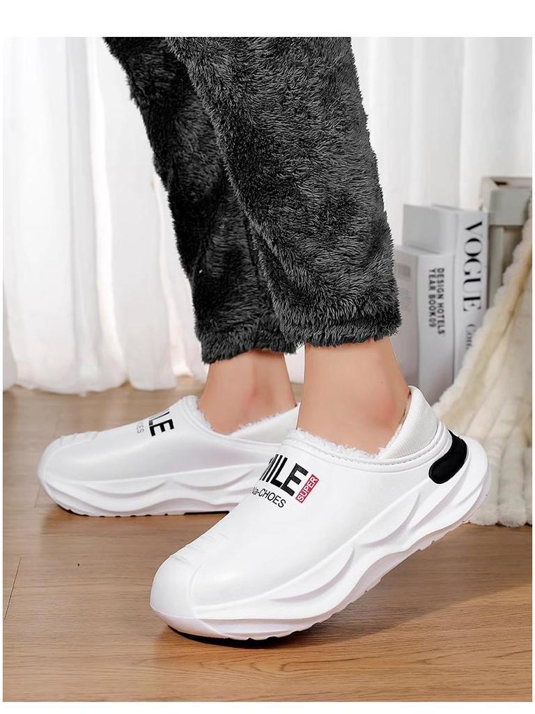 2024 Men's Waterproof Non-Slip Cotton Slippers for Winter - Warm, Large Size, Ideal for Driving and Outdoor Use