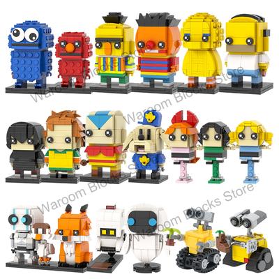 MOOXI MOC Anime Brickheadz Kreslené Postavičky Robot Zvíře Stavebnice Hračky Pro Děti Dospělé Přátele Dárek 3D Medol Sada Kostky