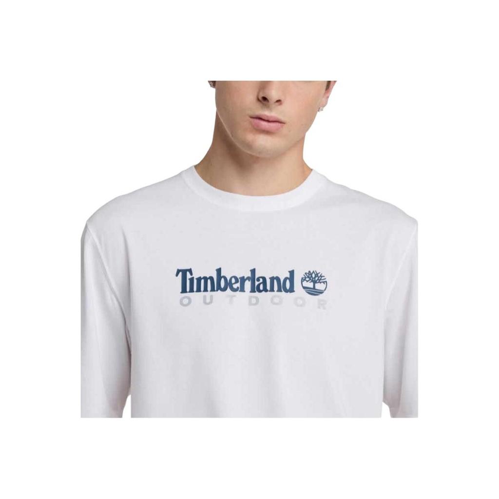 Timberland Letter Pattern Printed Short Sleeve Round Neck T-Shirt Men Tops White TB0A41Z51001