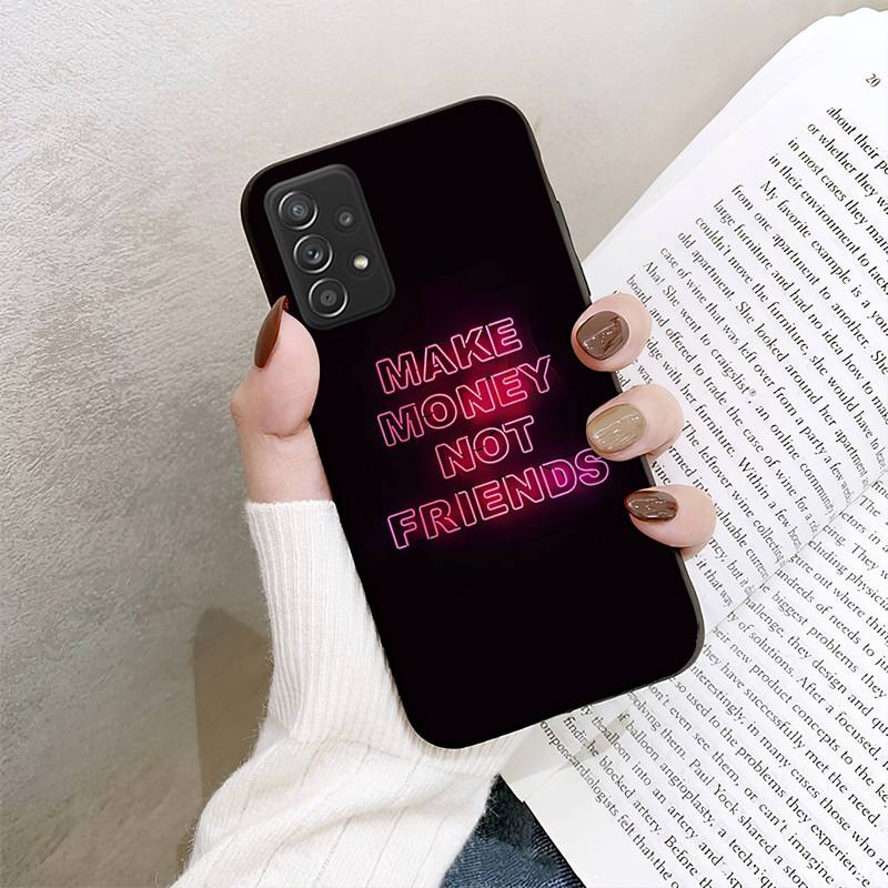 

RUICHI ДЕЛАЙ ДЕНЬГИ Не Друзья Чехол для телефона для Samsung Galaxy A02 A12 A21 A22 A32 A41 A42 A51 A71 A72 Оболочка SamsungA325g