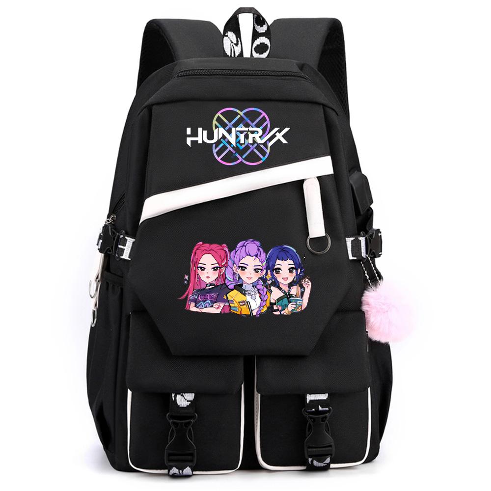 Sac à dos grande capacité imprimé Chasseurs de Démons Anime Kpop pour Adolescent Étudiant Fille Garçon Retour à l'École Sac à Livres Cadeau Enfant Femmes Sac de Voyage Imperméable