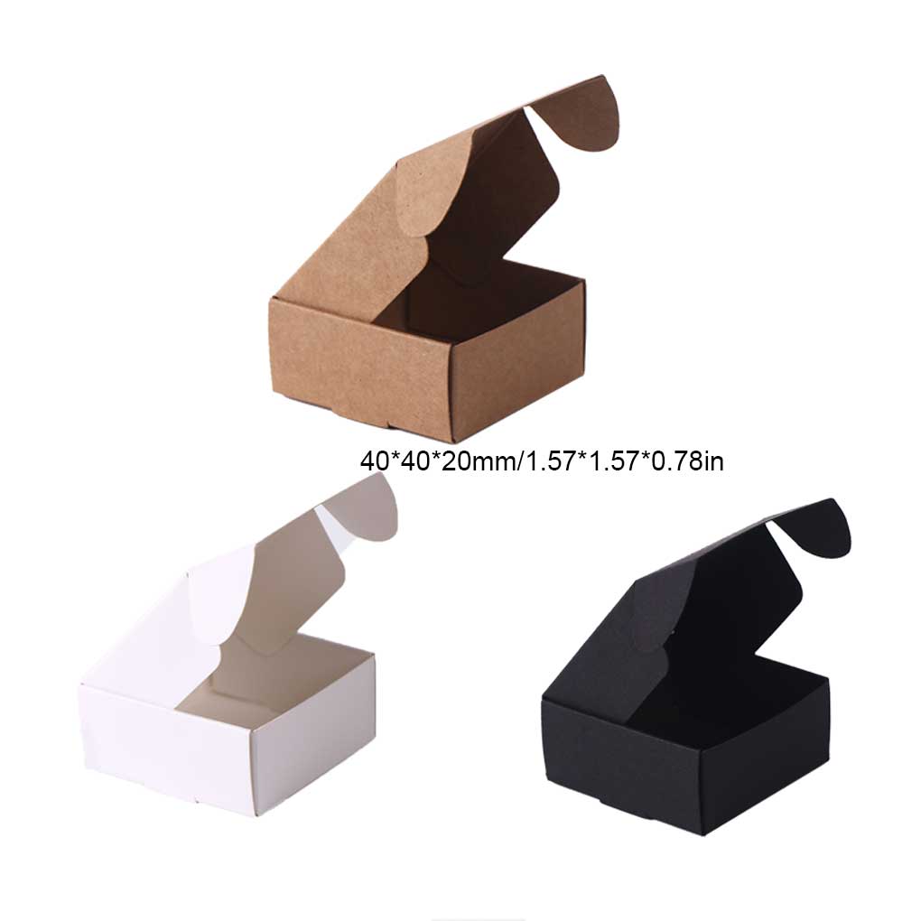 50Pcs Kraft Airplane Box Boxes Pendant Necklace Carrying Cases Charm Storage Case Packaging Packing Favor Gift