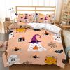 Pumpkin Lantern Halloween Ghost Witch Black Cat Doona Duvet Quilt Cover Bed Set