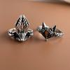 925 Sterling Silver Rings for Women Couple Minimalist Handmade Simple Wide Retro Rabbit Ring Fine Jewelry Gift Prevent Allergy