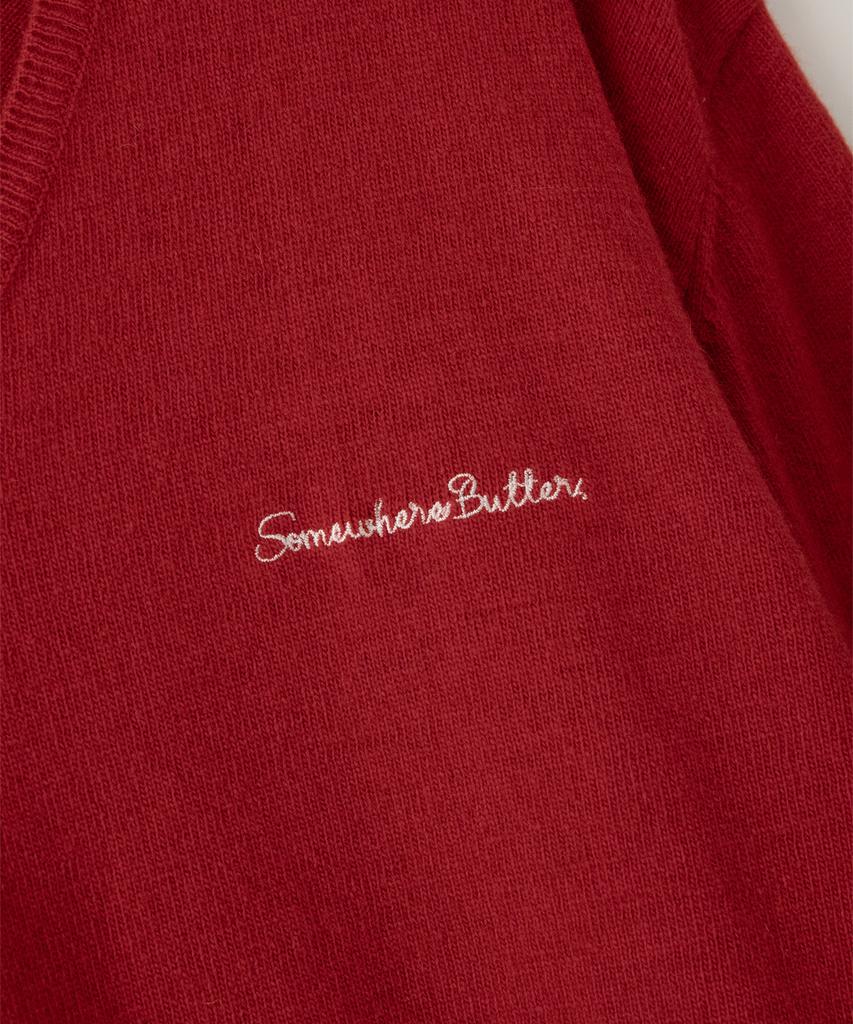 Sseomweeobeoteo Roe V-Neck Knit - Red