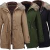 Women's Cotton Padded Winter Down Coat Jacket Thicken And Warm Long Parka For Cold Weather