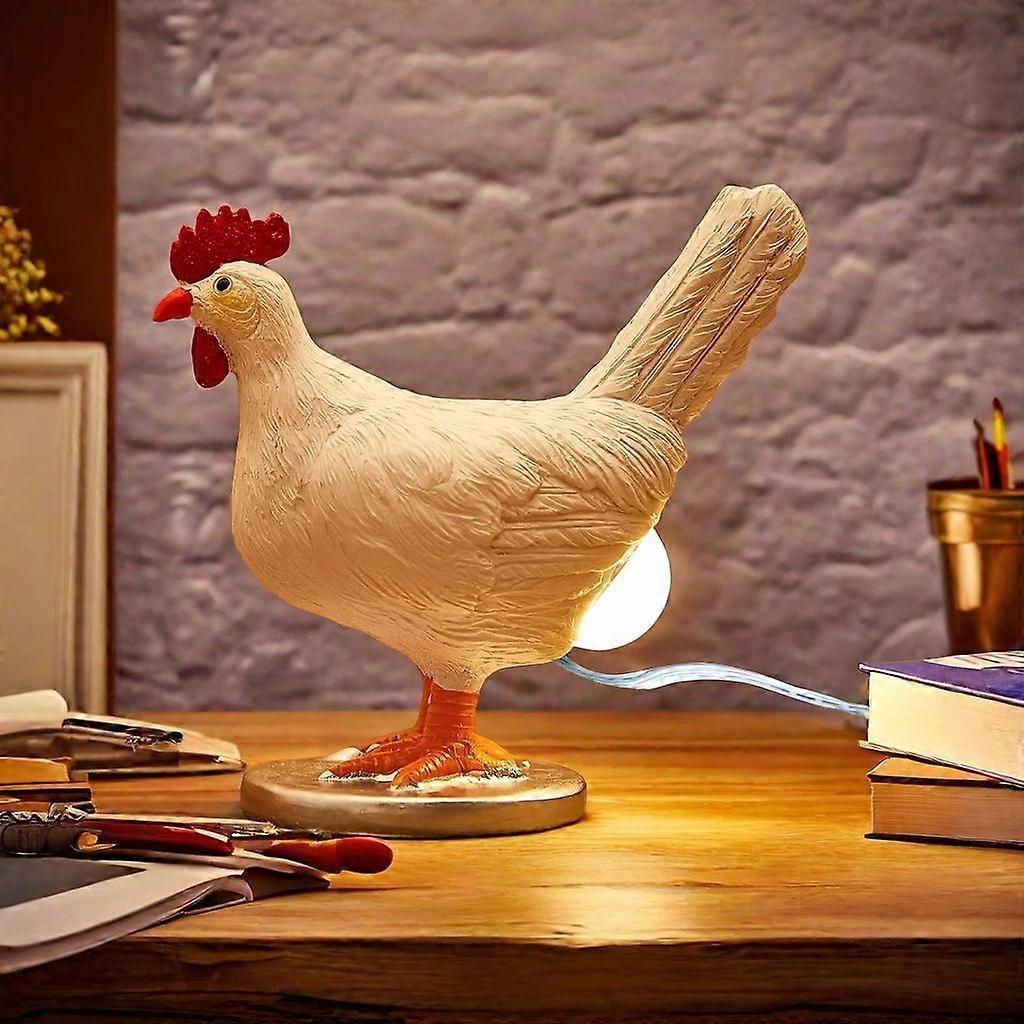 Funny Decor Chicken Led Lamp Chicken Eggs Night Lamp Taxidermy Egg Desk Lamp