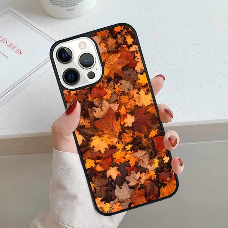 Autumn Falling Leaves Maple Phone Case For iPhone 17 Air 11 12 13 14 15 16 Pro Max Cover For iPhone 17 Air Max Plus