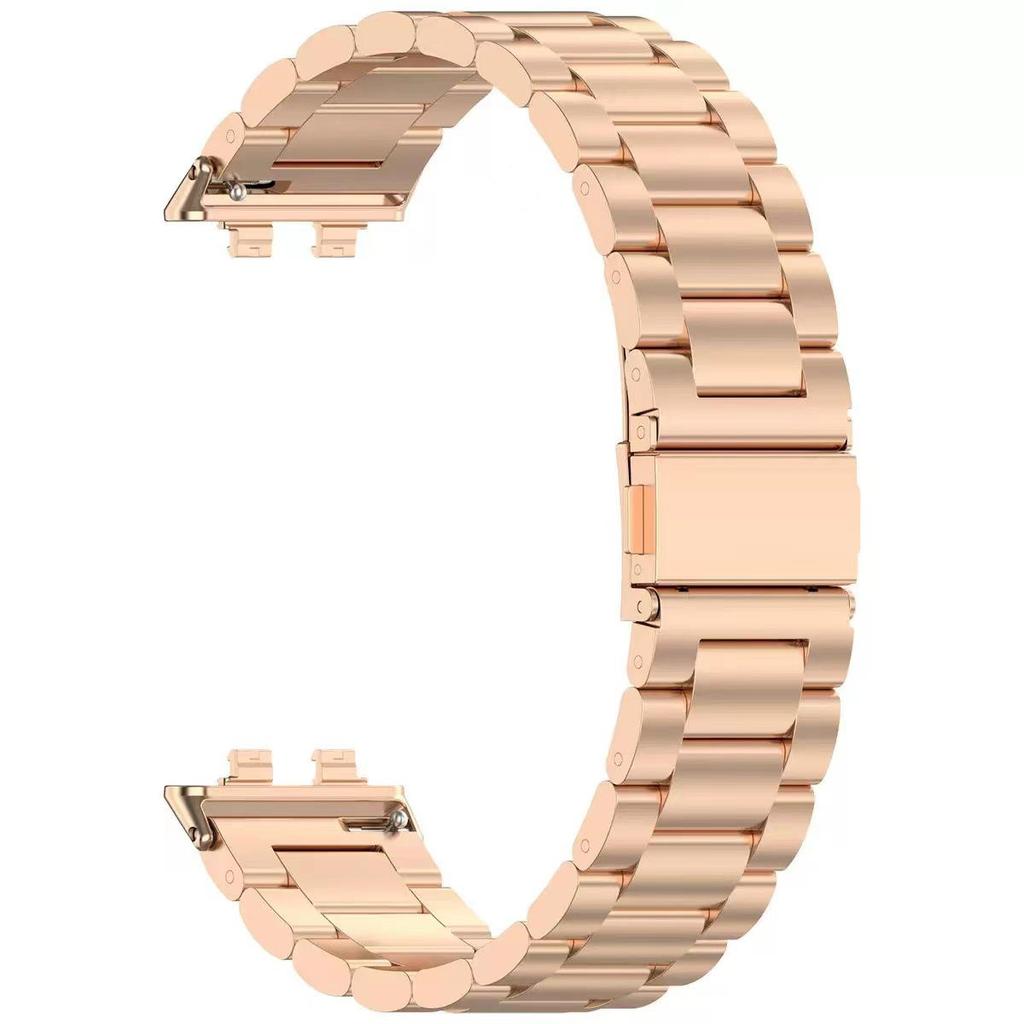 Compatible with Huawei Band 11 Pro: Three-Bead Stainless Steel Strap