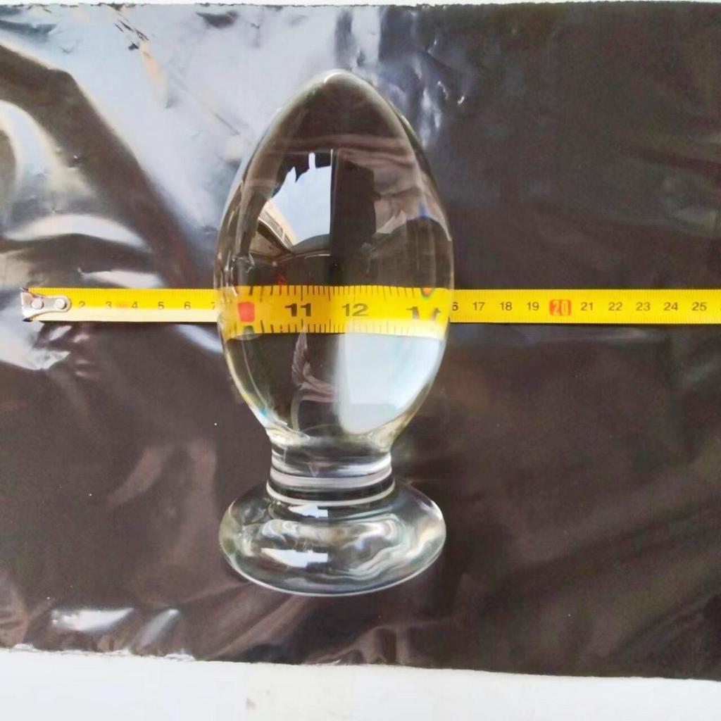 VaHppy Huevo de pato suave, tapón Anal de vidrio Extra grande, 780g, 7cm, SM, Juguetes sexuales BDSM para adultos gay, productos masturbadores femeninos