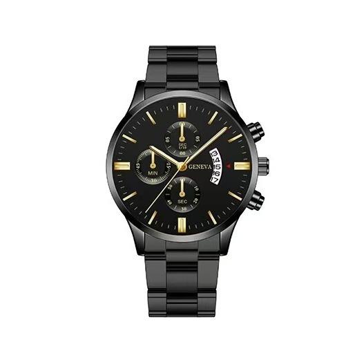 Source A Large Number Of Three-Eye Six-Pin Calendar Steel Belt Men'S Watch