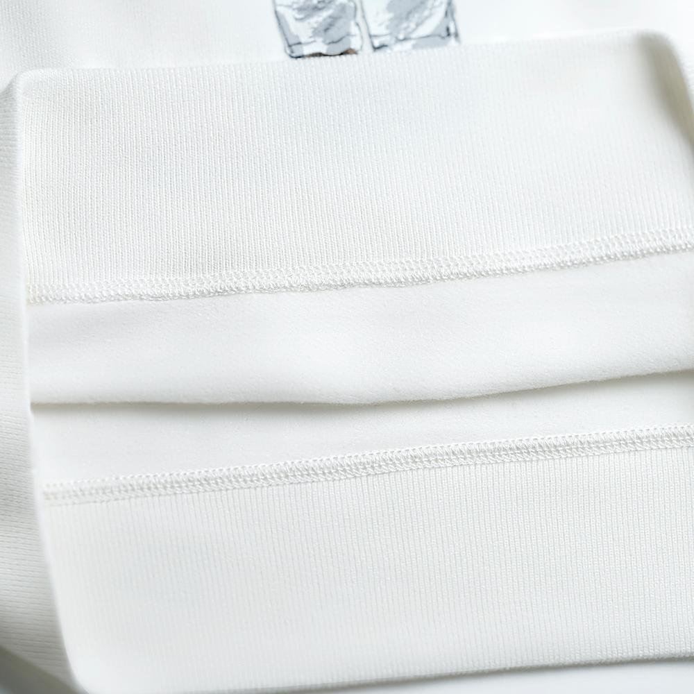 Polo Ralph Lauren Solid Color Bear Print Crew Neck Long Sleeve Sweatshirt Women sweatshirt White WMPOKNIN6820092-100