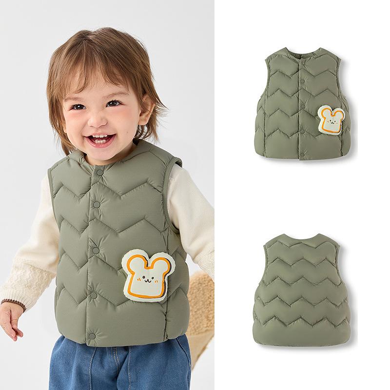 

2025 Winter New Warm Down Vest for Infants & Toddlers - Trendy Sleeveless Jacket for Boys & Girls 120 cm