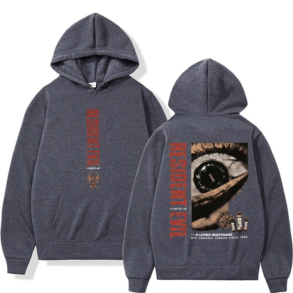 Resident Evil Requiemm Anime Kapuzenpullover Herren Damen Mode Trendig Gotisches Sweatshirt Hohe Qualität Fleece Übergroßer Hoodie Streetwear S gray