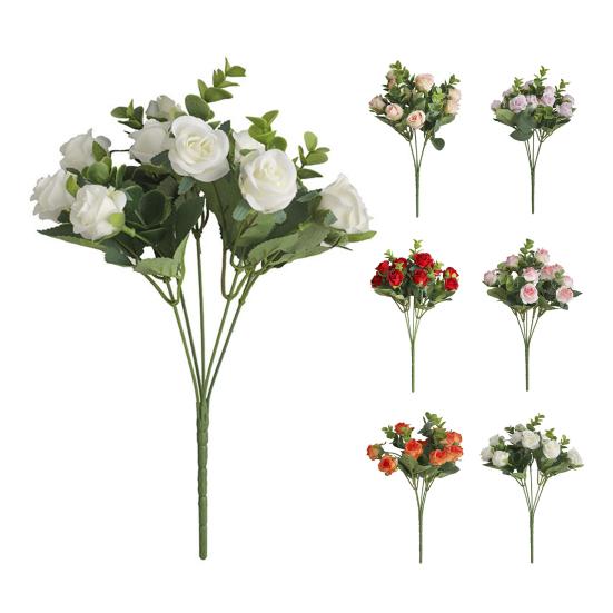 Beautiful Artificial Bouquet Realistic 5-Forks Long Lasting