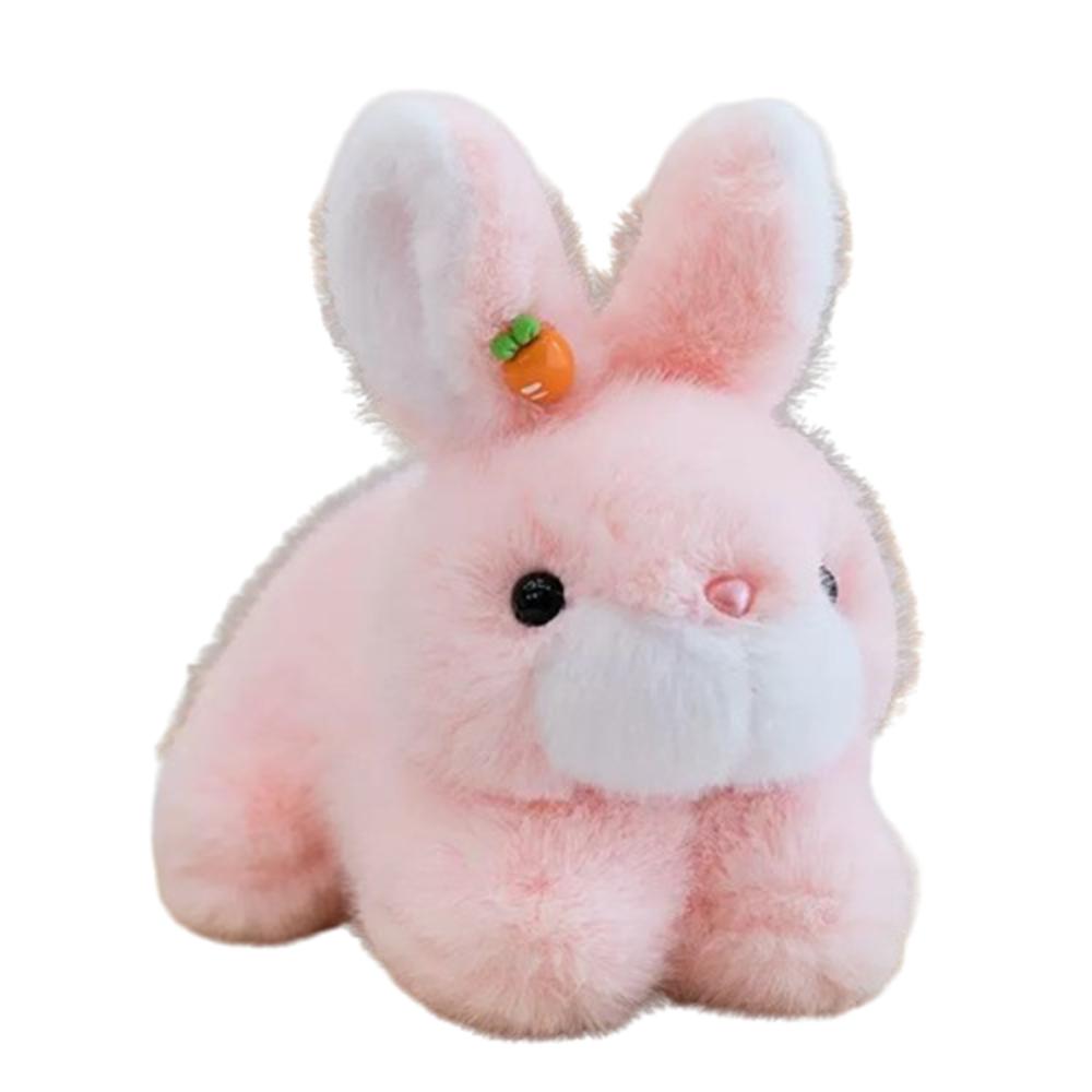 Fluffy Plush Rabbit Pillow Soft Stuffed Animals Rabbit Toy Big Ear Rabbit Plush Toy  Home Decor розовый