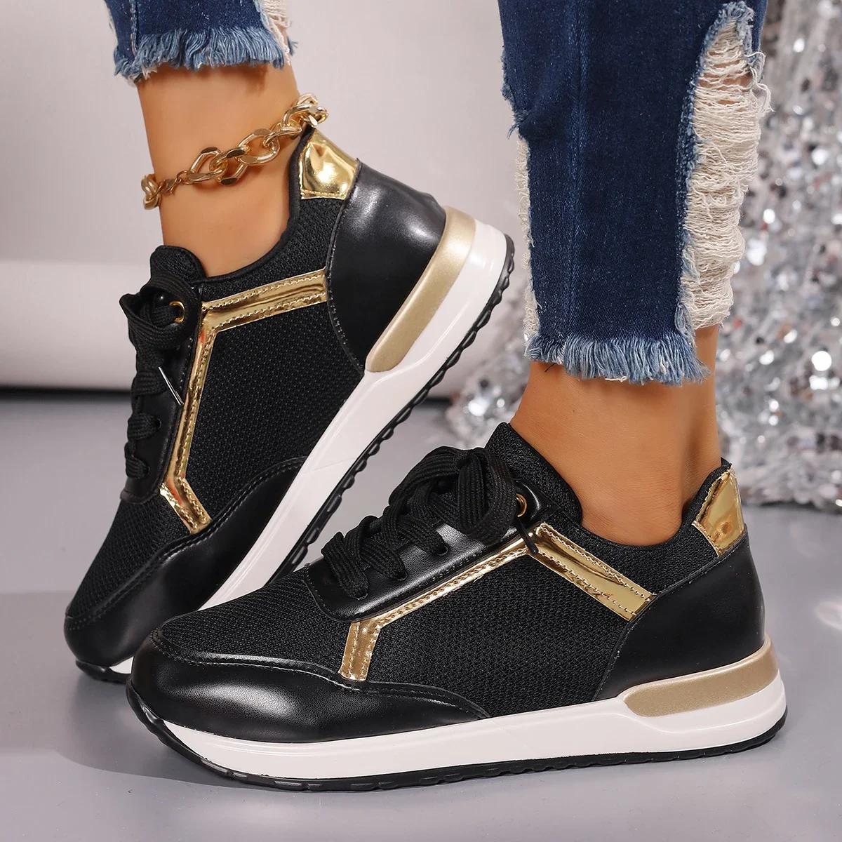 

Модные женские кроссовки на шнуровке, новая весенняя женская обувь, женские кроссовки на платформе, белая повседневная вулканизированная обувь 43