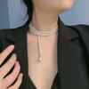 Long Multi Layered Pearl Necklace For Women Temperament Collar Chain Sweater Chain Necklaces Luxury Jewelry Accessories