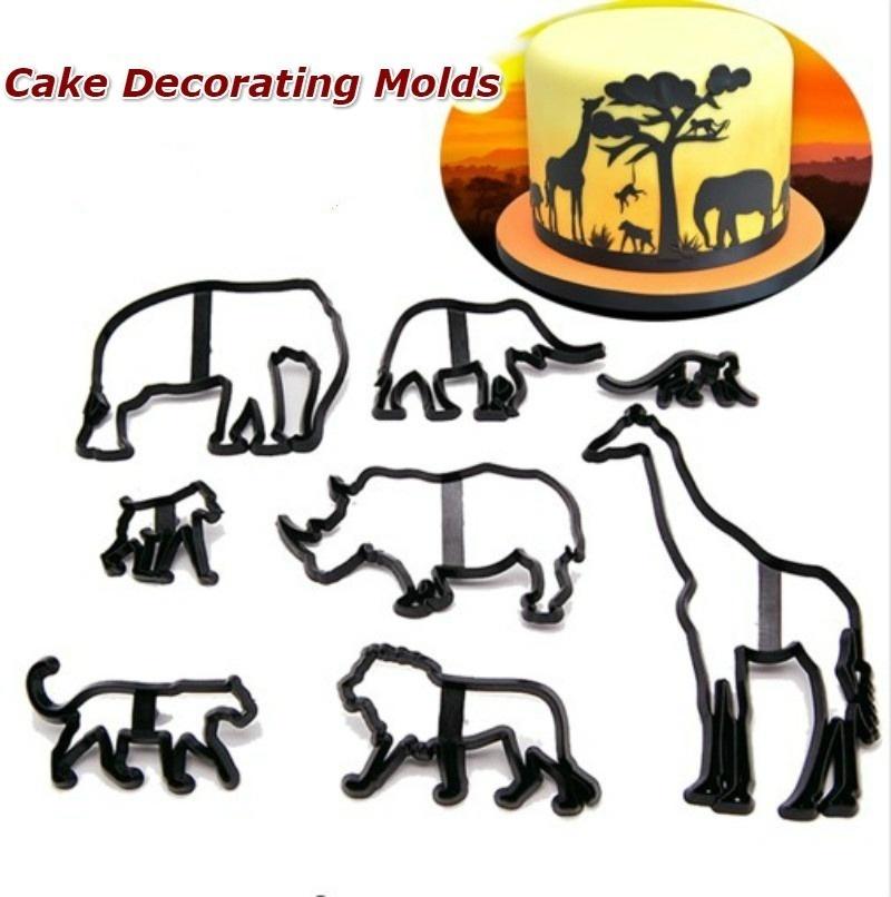 Fondant Cake Decorating Molds Set Plastic Cookie Cutter Pastry Biscuit Baking Tools