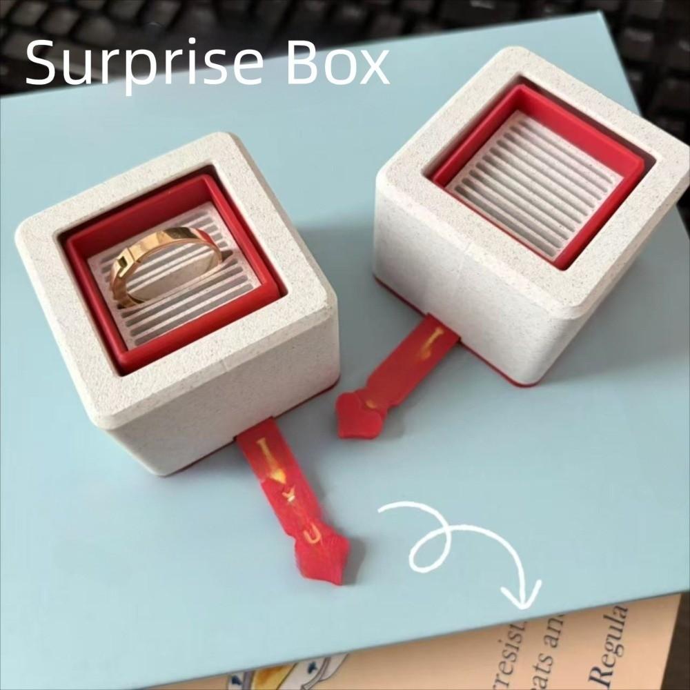 Rotating Pull Out Jewelry Box 3D Printed Couple Surprise Declaration Gift Christmas Gift