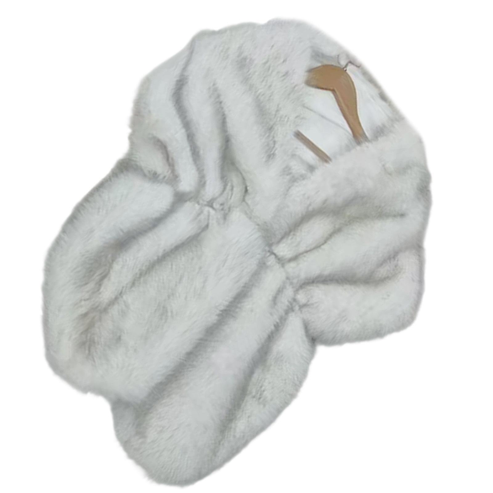 

Bride Scarf For Outdoor Weddings Artificial Furs Design Lightweight Polyester Shawl Cold Weather Essential белый