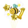 6Pcs Bee Daisy 40Inch Number Foil Balloon Set 1-9 Years Old Birthday Anniversary Graduation Baby Shower Party Decoration