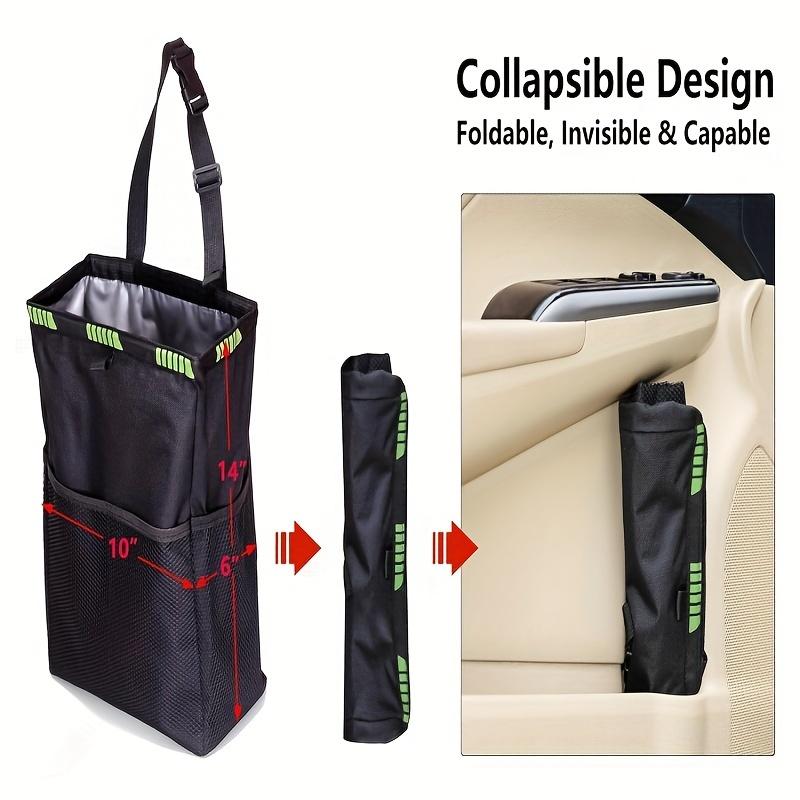 1 large capacity car hanging storage bag, foldable waterproof car garbage bag, camping supplies, car storage supplies
