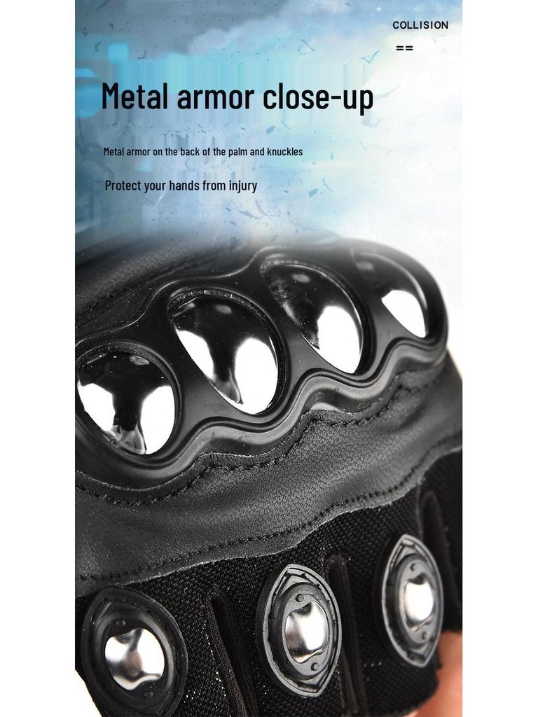 Verstärkte Taktische Handschuhe aus Edelstahl - Sturzsicher, Abriebfest, Voll- und Halbfinger-Optionen für Outdoor, Reiten und Selbstverteidigung