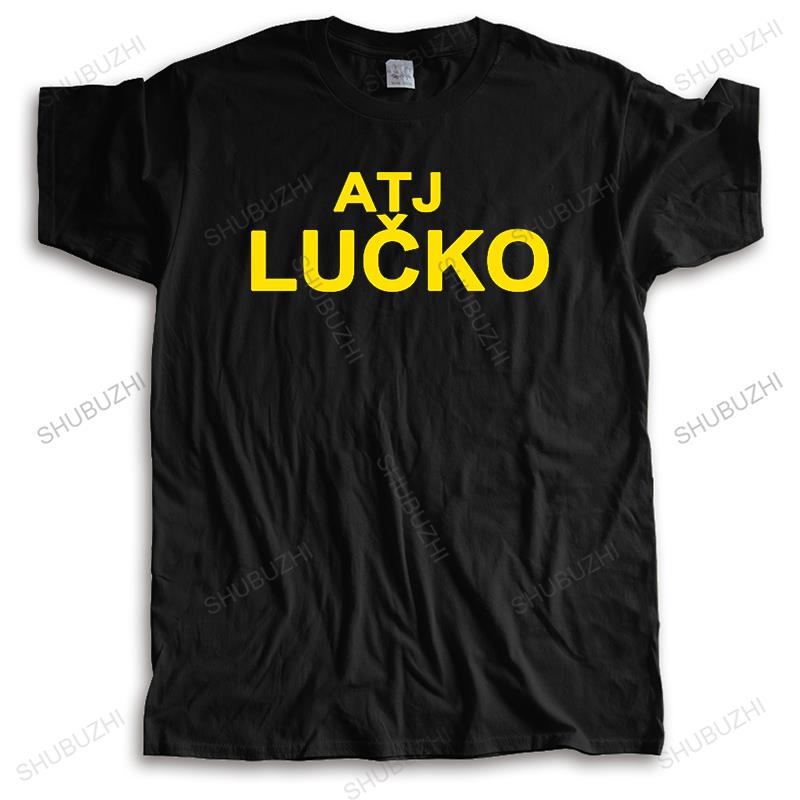 T-shirt Marque Unisexe Noir Nouveau T-shirt Col Rond Mode Manches Courtes Atj Lucko Croco Nouveau Coton Streetwear T-shirt pour Homme
