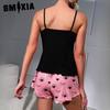 GMXIA Leisure Homewear Pajamas Women Camisole Vest Shorts Two-piece Suit Comfortable Leisure Soft Can Be Worn Outside