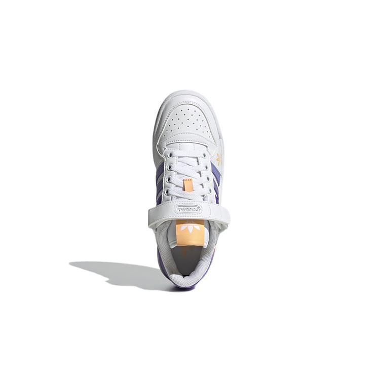 adidas Originals FORUM Low J Abrasion Resistant Support Low Top Skateboard Shoes White Purple GY8209