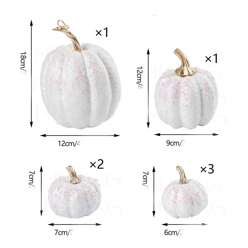 Colorful Sequin Pumpkin Hanging Decoration