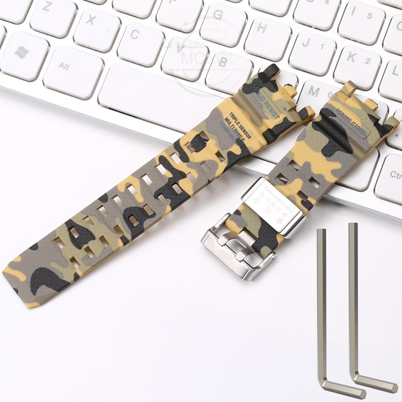 Resin Strap Suitable For Casio GWG-2000 GWG-2040 Men's TPU Sports Waterproof Watch Accessories Wristband Bracelet