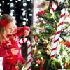 2/1 Stück Aufblasbare Weihnachtszuckerstangen Weihnachtsmannstock Ballons Outdoor Hängende Ornamente Weihnachten Navidad Party Dekoration Requisiten