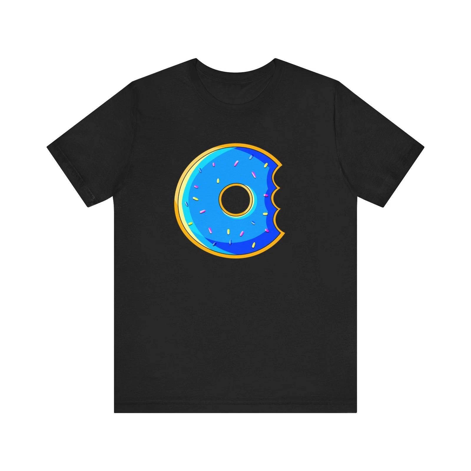 Blue Pastel Cartoon Donut Shirt - Pastry Shirt - Cartoon Shirt 2XL