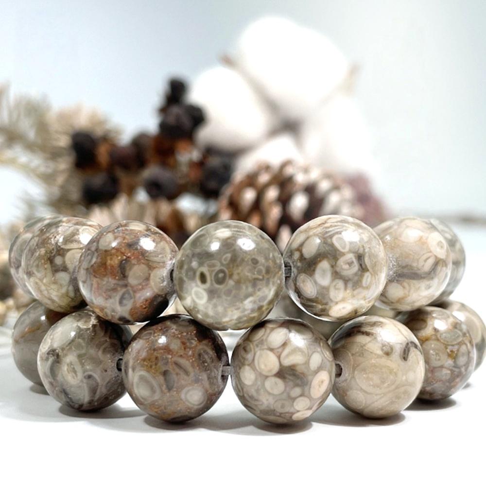 Maifan Jades  Natural Stone Round Beads 15"Strand Smooth Loose Spacer Beads 4/6/8/10/12mm for Jewelry Making DIY Bracelets Charms Accessories