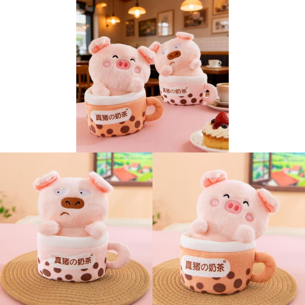 Pig Plush Toy Cartoon Character Cute Stuffed Animal Gift For Kids And Teens