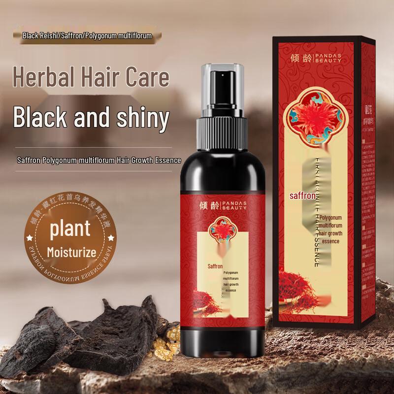 Baicuilai Saffron He Shou Wu Black Hair Nourishing Essence Spray