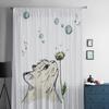 Gatto che annusa un fiore Primavera Tulle Bianco Tende Trasparenti per Soggiorno Camera da Letto Cucina Decorazione Tende Voile Organza