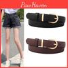 Leather Belt Vintage Women Versatile Decorative Waistband Casual Jeans Strap