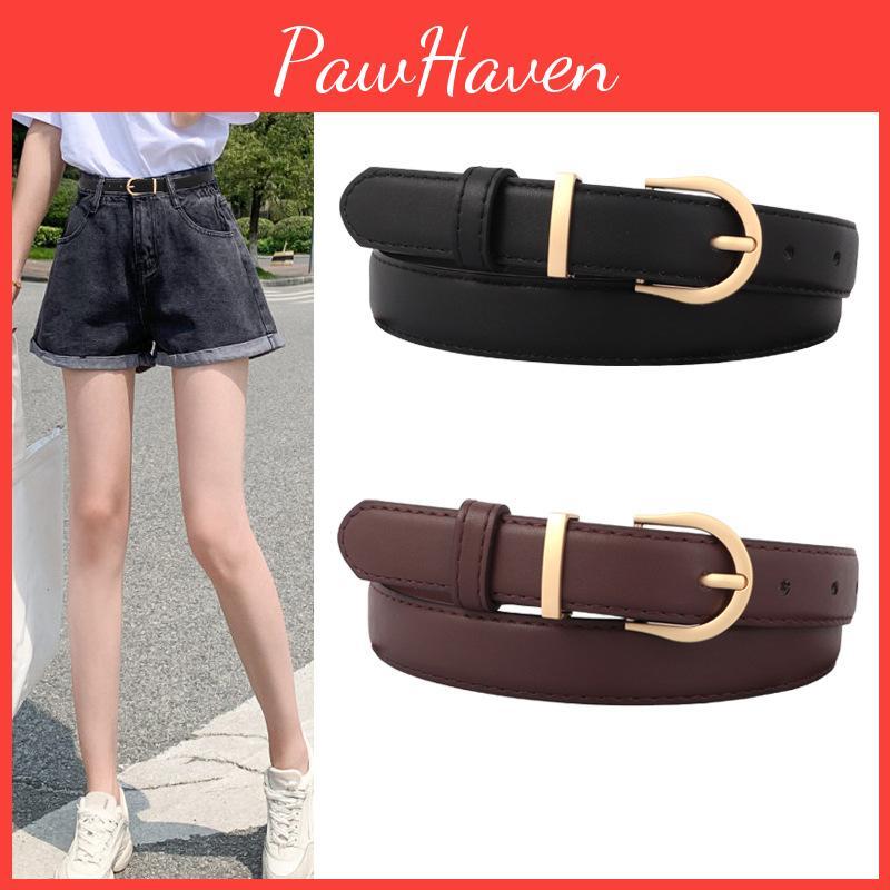 Leather Belt Vintage Women Versatile Decorative Waistband Casual Jeans Strap