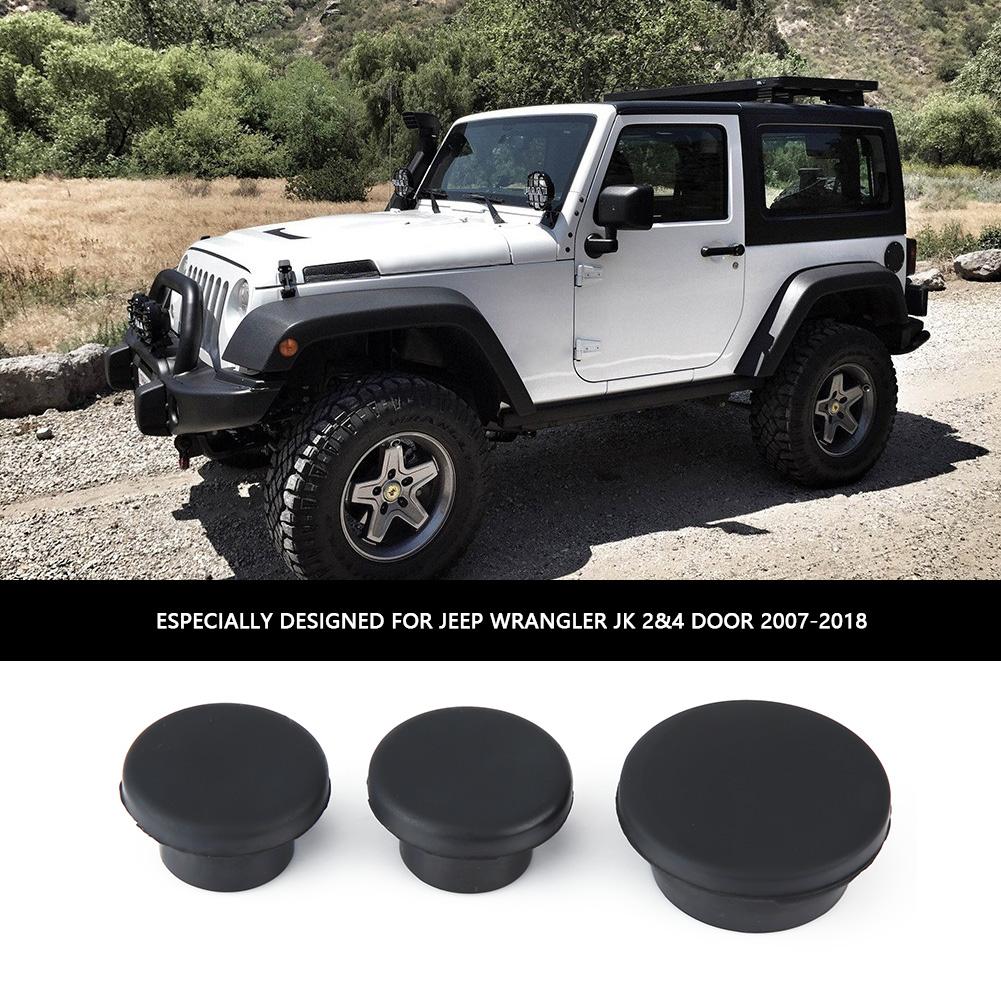 3Pcs Tailgate Rubber Plug for Jeep Wrangler JK 20072018 Spare Tire Carrier Delete