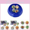 Exciting Colorful Top Battle Set Durable Plastic Spinning Tops With Handle Arena