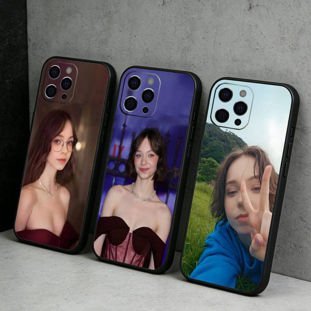 Pippa E-Emma M-Myers-S Phone Case For iPhone17,16,15,14,13,12 Plus,Max Soft Silicone Black Cover