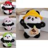 Adorable Cute Plush Panda Keychain Doll Soft Stuffed Animal Backpack Pendant