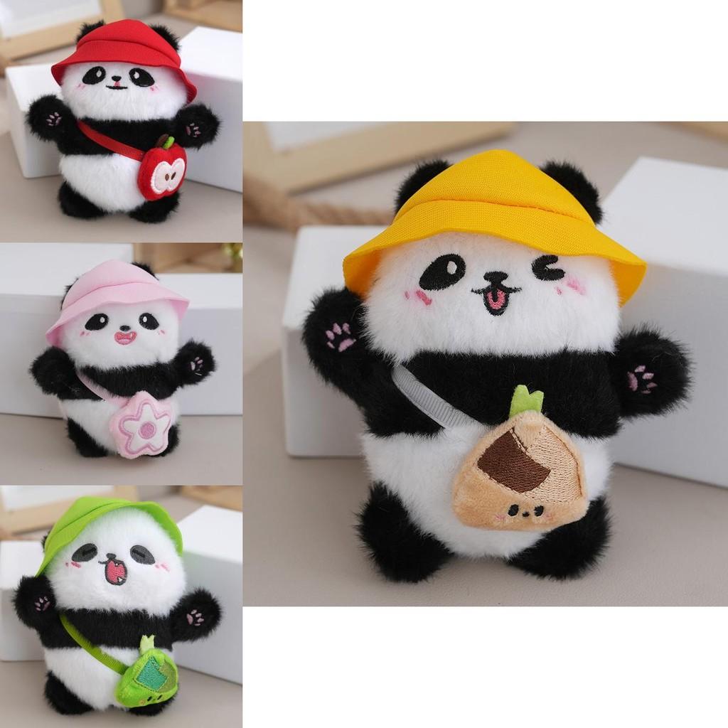 Adorable Cute Plush Panda Keychain Doll Soft Stuffed Animal Backpack Pendant