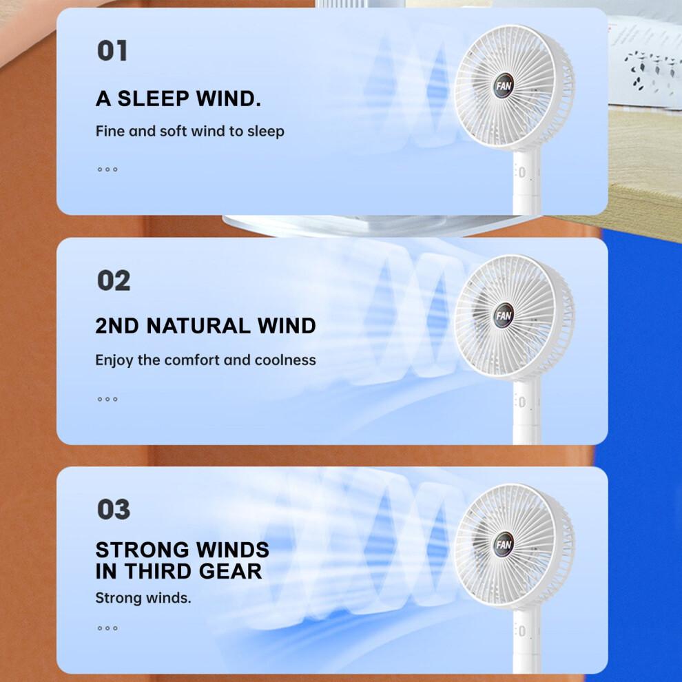 Gnobogi Multifunctional Desktop Shelf Fan Four in one Handheld Fan Wall mounted Fan Silent Home Charging on Clearance