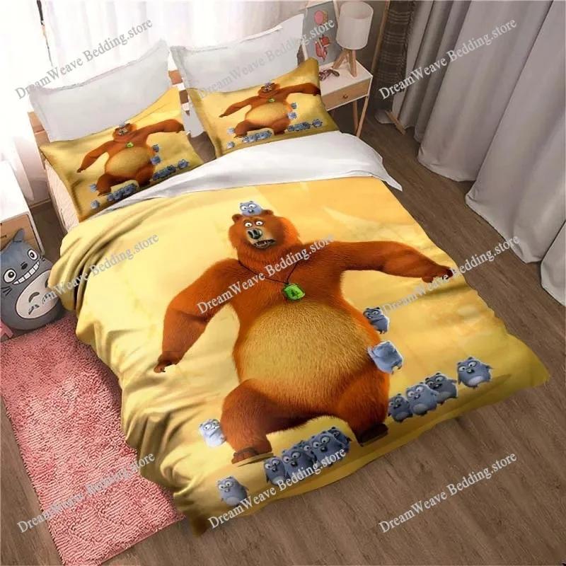 Grizzly & Οι Λέμμινγκς Κινούμενα Σχέδια Anime Κάλυμμα Παπλώματος Παπλώματα Σετ Κλινοσκεπασμάτων Μαλακό Κάλυμμα Παπλώματος και Μαξιλαροθήκες ΜονόΔιπλόQueenKing963